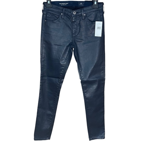 Ag Adriano Goldschmied Denim - AG The Legging Ankle Super Skinny Jeggings Blue Black